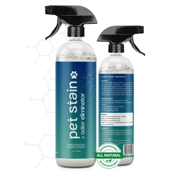 2 Stain Lifter pet stain and odor eliminator bottles